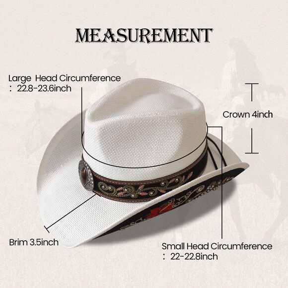 4256 Cowboy Hat,cowgirl Hat,cowboy Hats For Women/mens/straw Wide main image 7